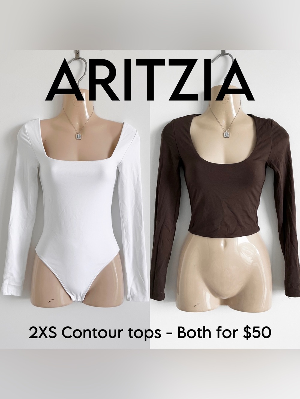 2 FOR $50 ⭐️ Aritzia contour long sleeve shirt top bodysuit
